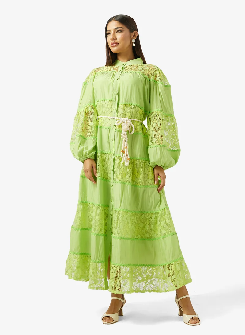 خزانة Lace Tiered Dress